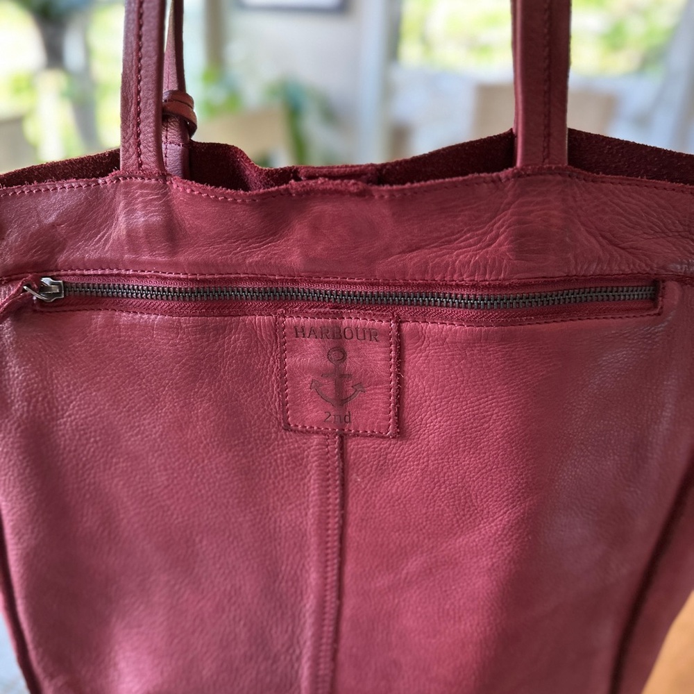 Pink Salmon Structured Tote with Metallic Zipper Details